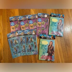 Hannah Montana Stationary Stickers Notebooks NWT y2k